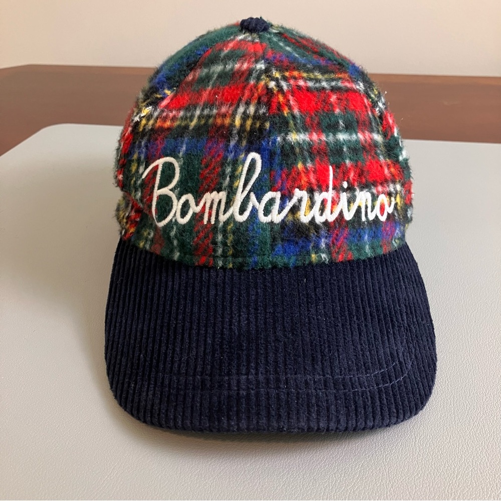 MC2 Saint Barth Tartan Baseball Cap with Bombardino Embroidery in Mountain Style